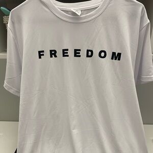 White T-Shirt with FREEDOM Print